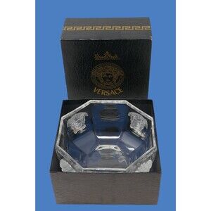 Rosenthal Versace Medusa Lumiere Crystal Bowl No. 45318 with Original Box